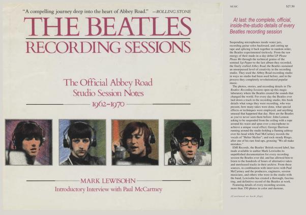 The Complete Beatles Recording Sessions: The Official Story of the